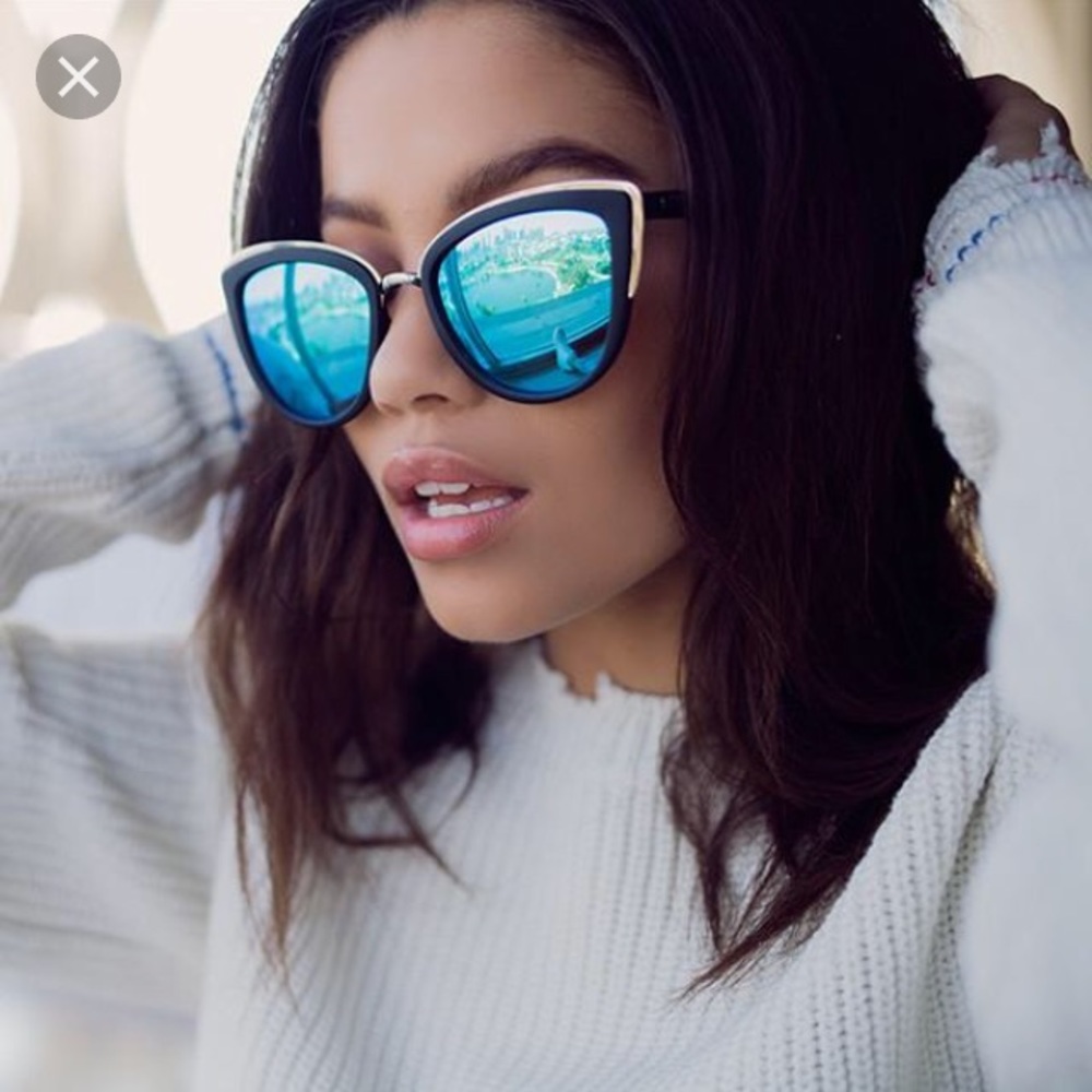 Quay Australia My Girl Blue Mirror Sunglasses